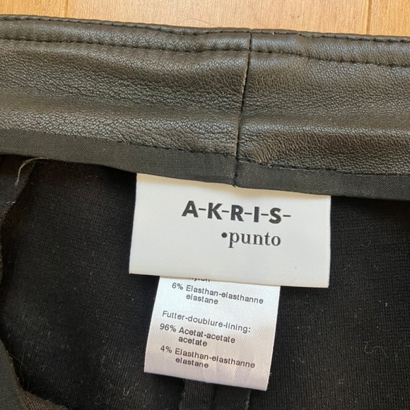AKRIS Punto Leather Leggings - Size 4 - Picture 4 of 4